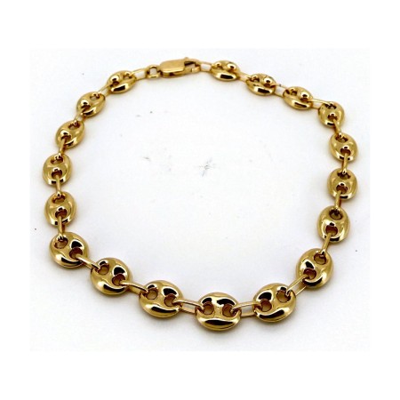 Pulsera calabrote de oro 18k 20 cm